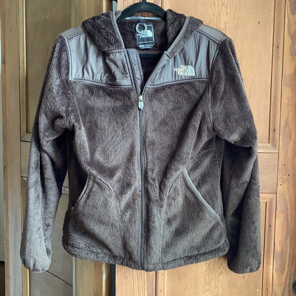 Dark Brown The North Face plush jacket. Sz M.